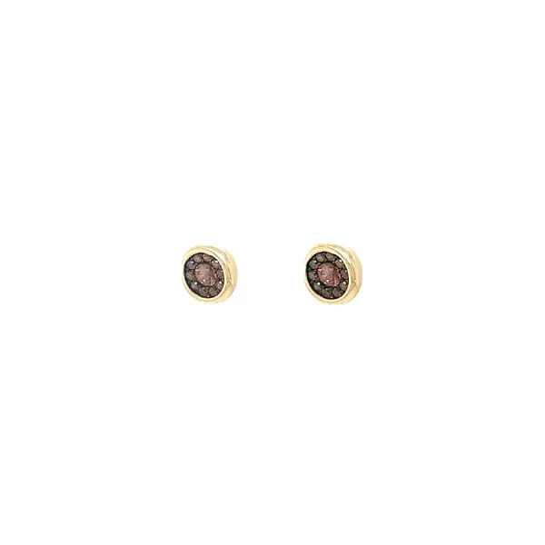 Gold Pecky Earrings with Zircones