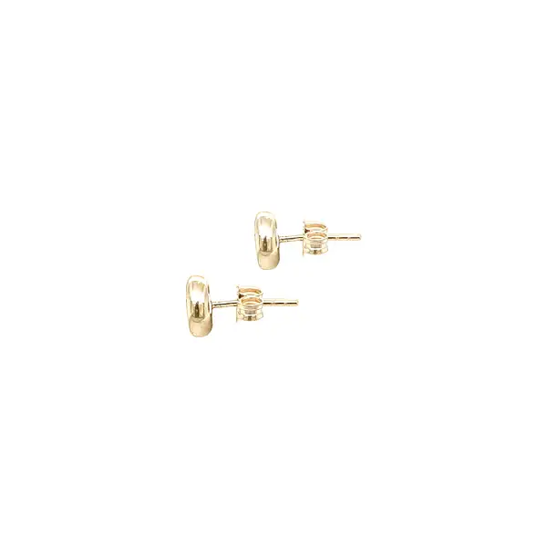 Gold Pecky Earrings with Zircones