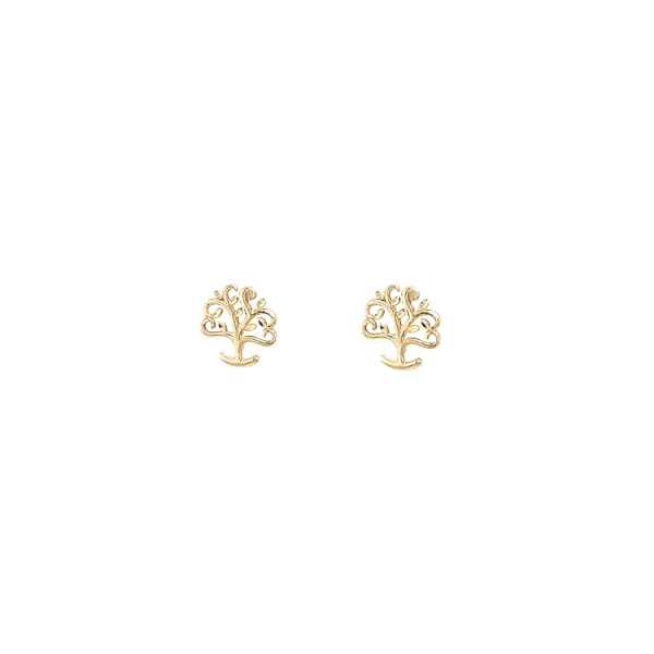 Gold Earrings Tree of Life