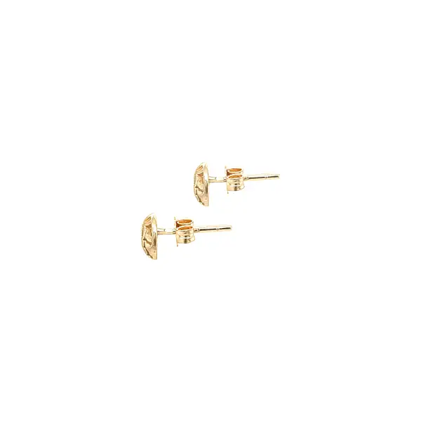 Gold Pecky Earrings with Zircones
