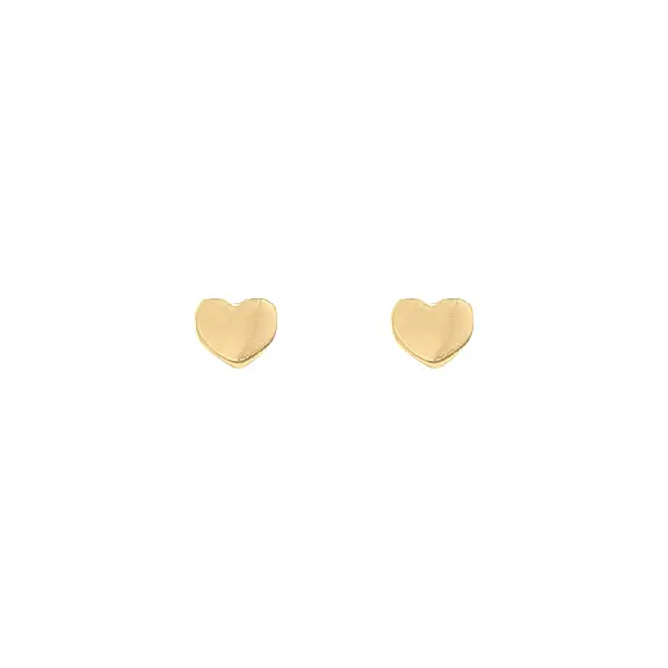 Gold Earrings Hearts