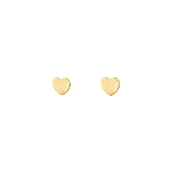 Gold Earrings Hearts