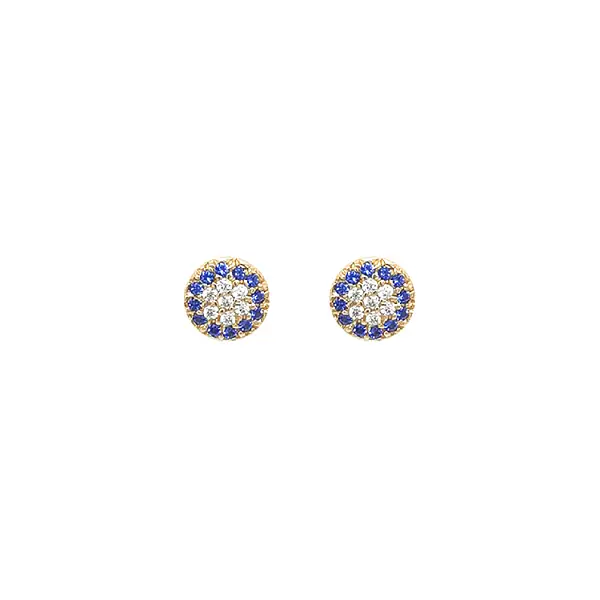 Gold Earrings Earrings with Zircons