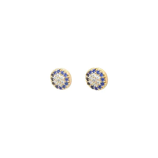 Gold Earrings Earrings with Zircons