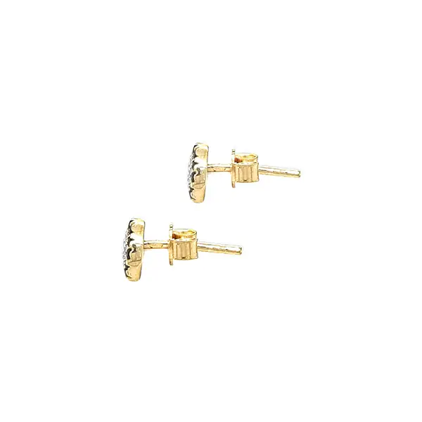 Gold Earrings Earrings with Zircons