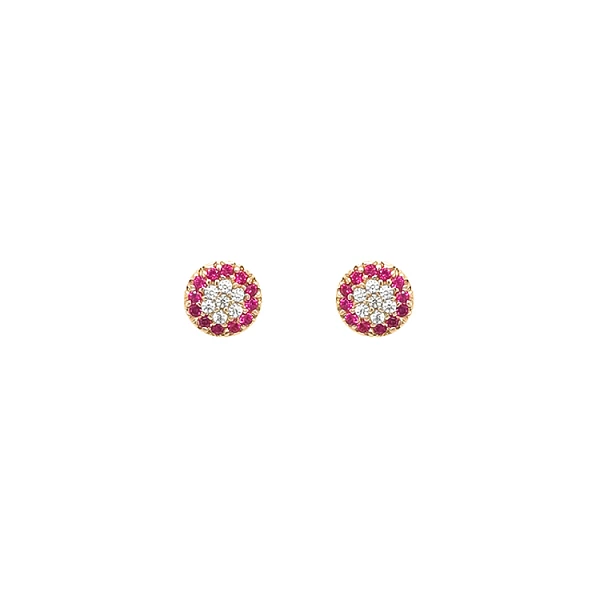 Gold Earrings Earrings with Zircons