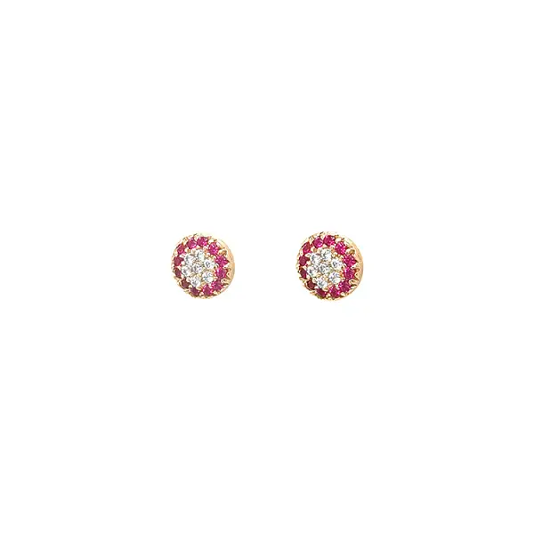 Gold Earrings Earrings with Zircons