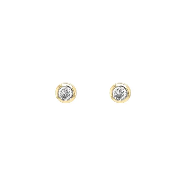 Gold Earrings Earrings with Zircons