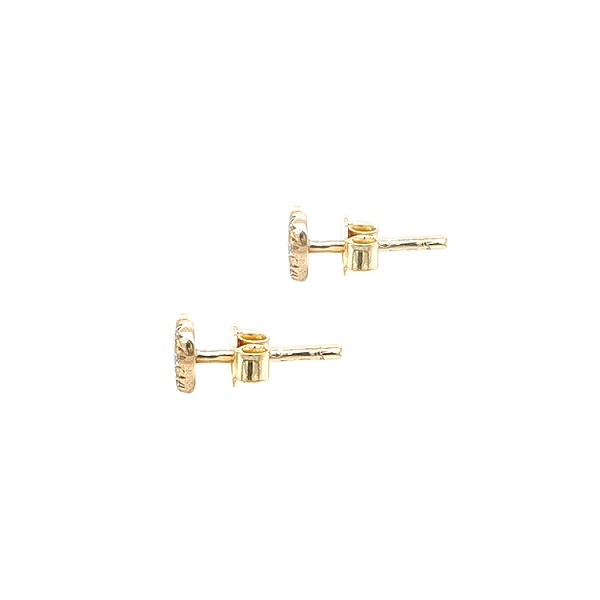 Gold Earrings Hearts with Zircons