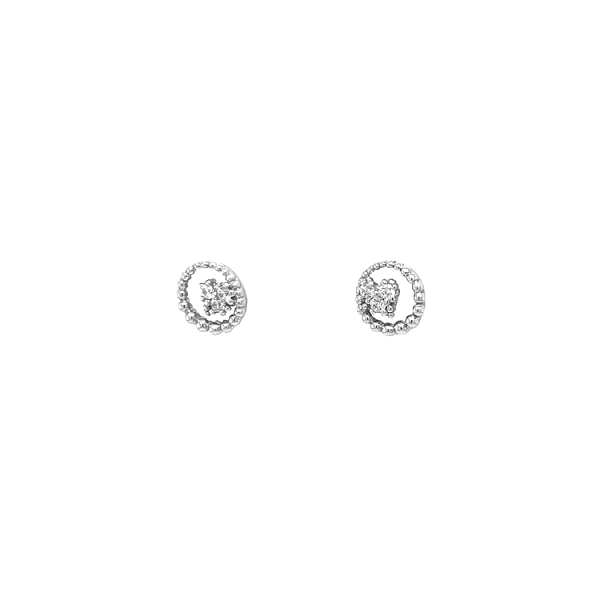 Gold Earrings with Zircons