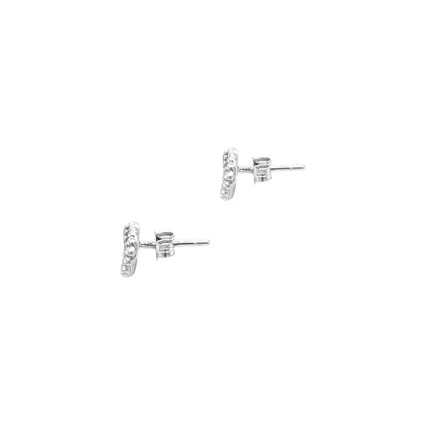 Gold Earrings with Zircons