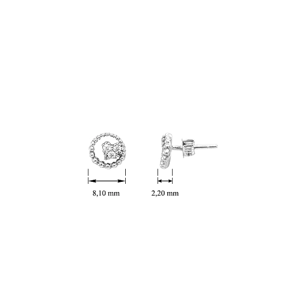 Gold Earrings with Zircons