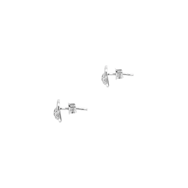 Gold Earrings Birds with Zircons