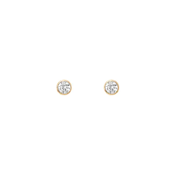 Gold Earrings Earrings with Zircons