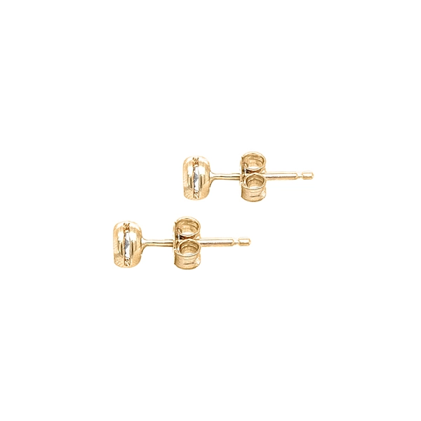 Gold Pecky Earrings with Zircones
