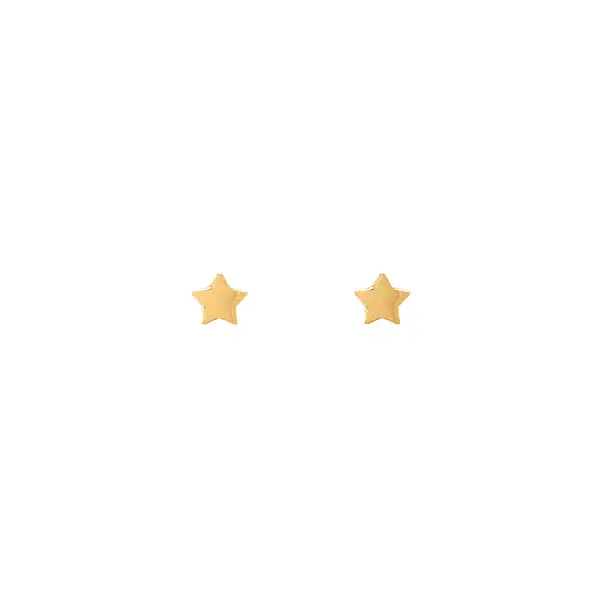 Gold stud earrings stars
