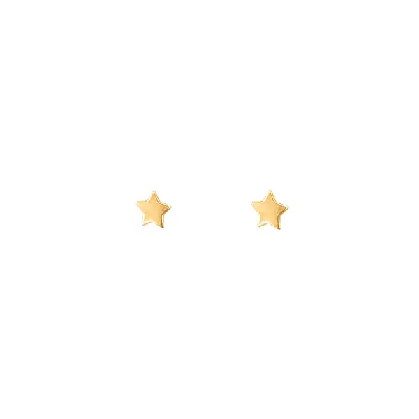 Gold stud earrings stars