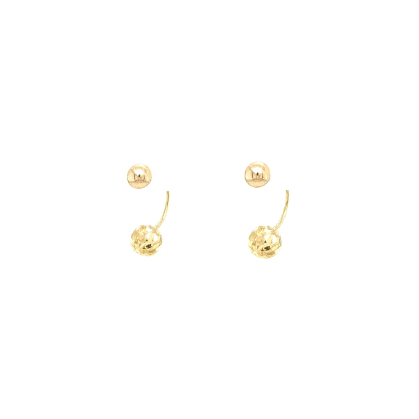 Gold Earrings Beads