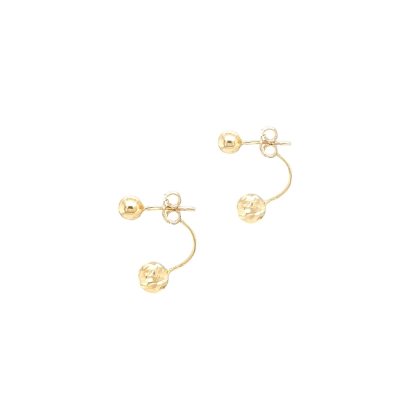 Gold Earrings Beads
