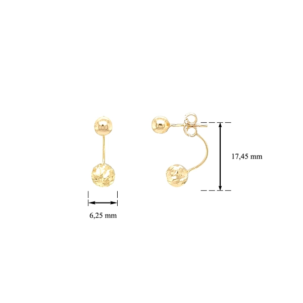 Gold Earrings Beads