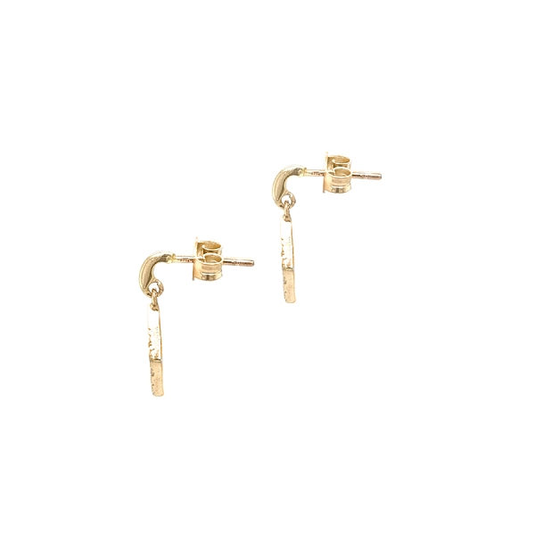 Gold Earrings with Zircons
