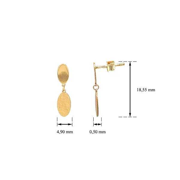 Gold dangle earrings