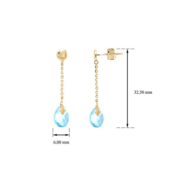 Gold dangle earrings