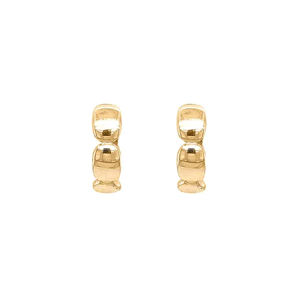 Gold Round Earrings