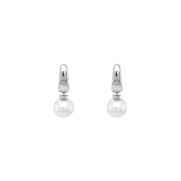 Gold Earrings with Pearl
