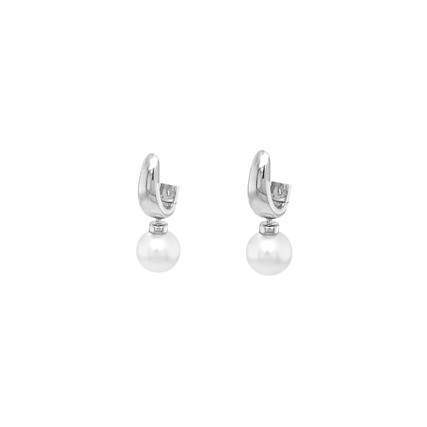 Gold Earrings with Pearl