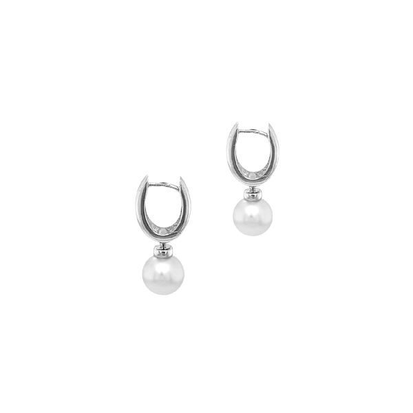 Gold Earrings with Pearl