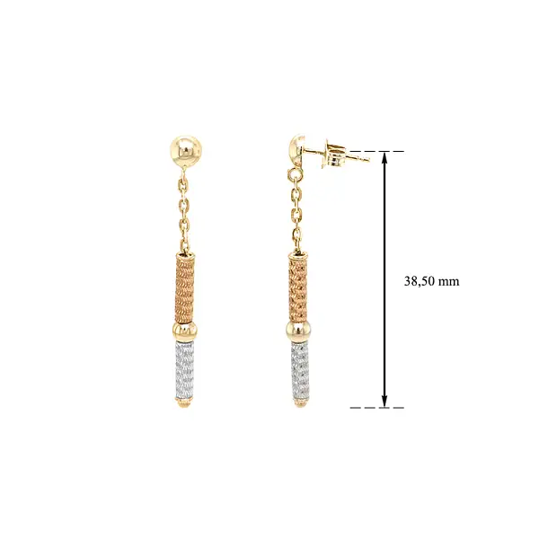 Earrings made of Combination Gold