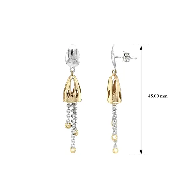 Gold Combination dangle earrings