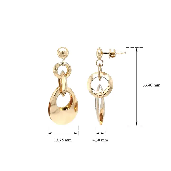 Gold dangle earrings