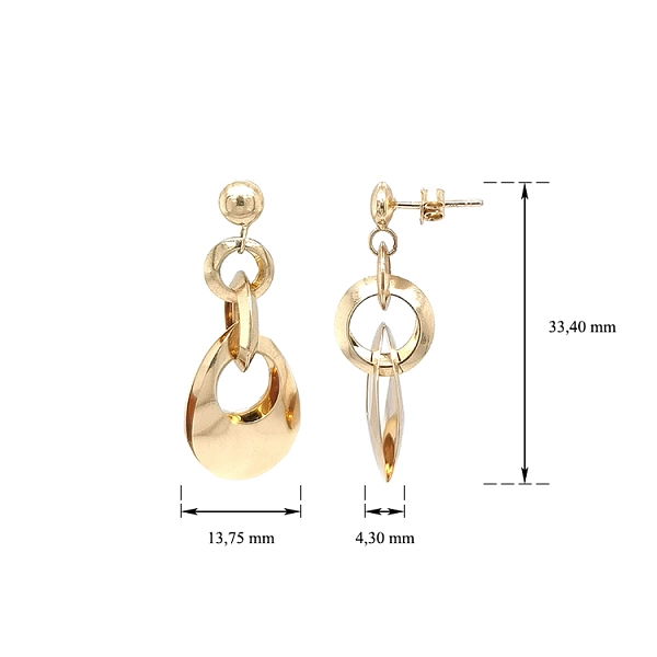 Gold dangle earrings