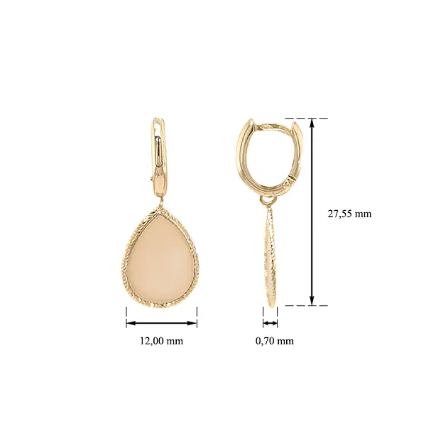 Gold dangle earrings