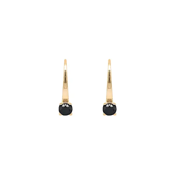 Gold Earrings with Zircons