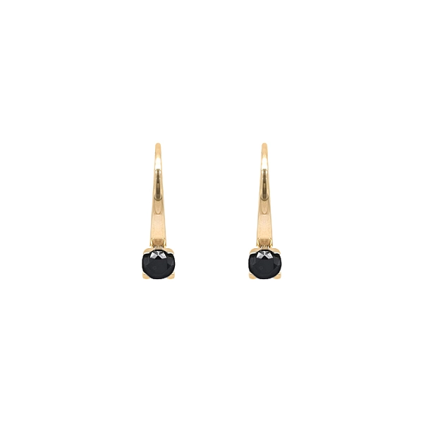 Gold Earrings with Zircons