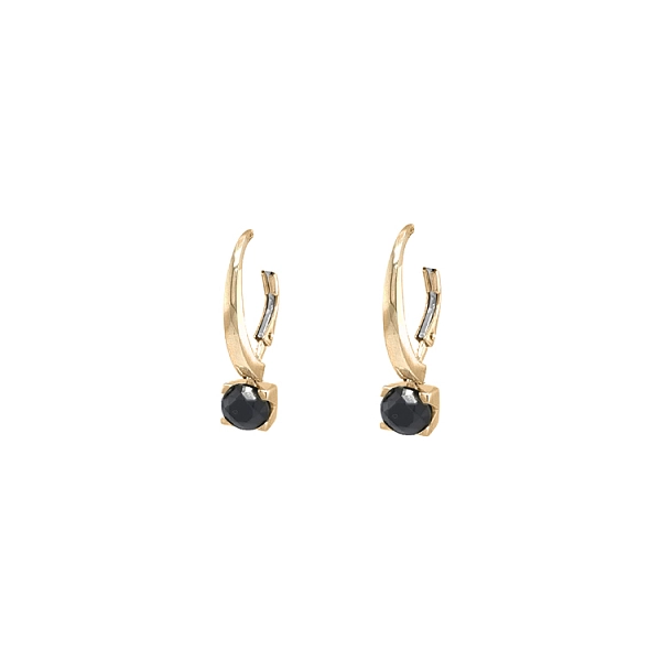 Gold Earrings with Zircons