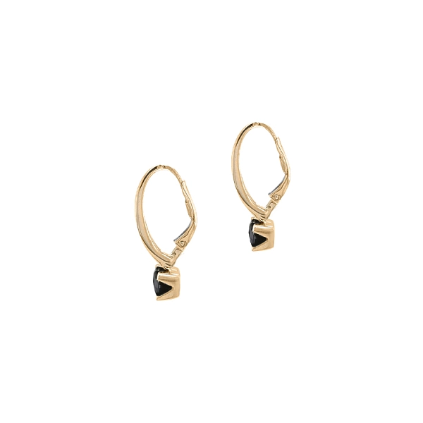 Gold Earrings with Zircons