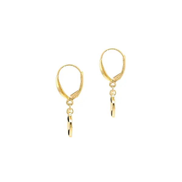Gold Earrings in Heart Shape