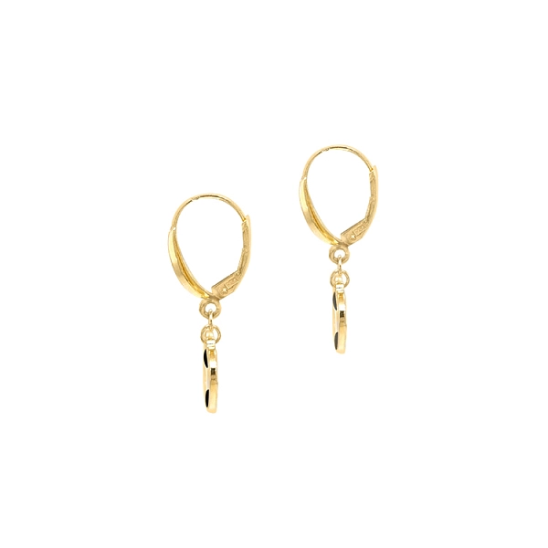Gold Earrings in Heart Shape