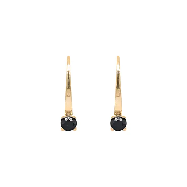 Gold Earrings with Zircons
