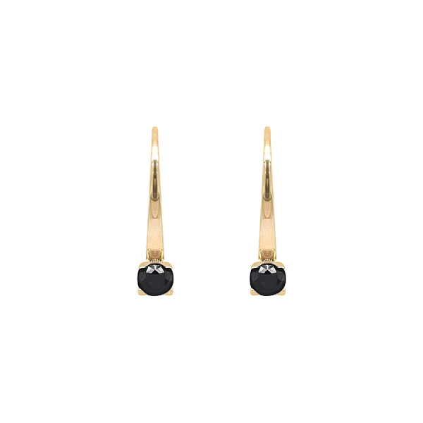 Gold Earrings with Zircons