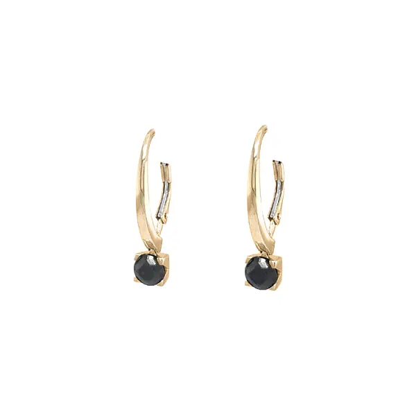 Gold Earrings with Zircons