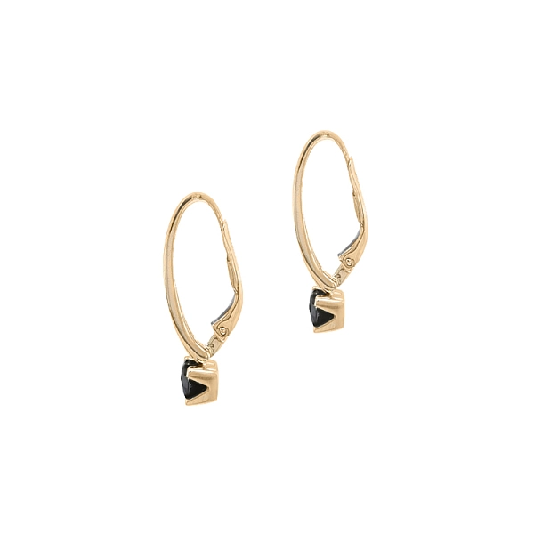 Gold Earrings with Zircons