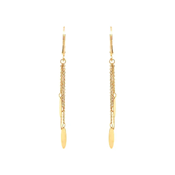 Gold dangle earrings