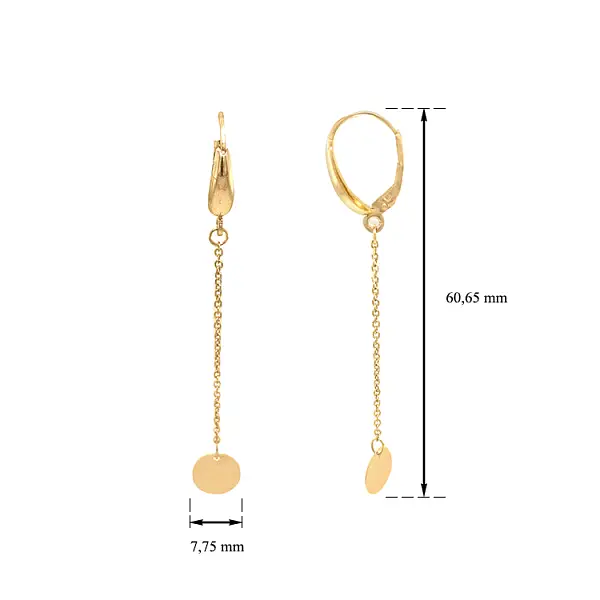 Gold dangle earrings