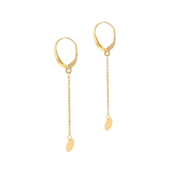 Gold dangle earrings