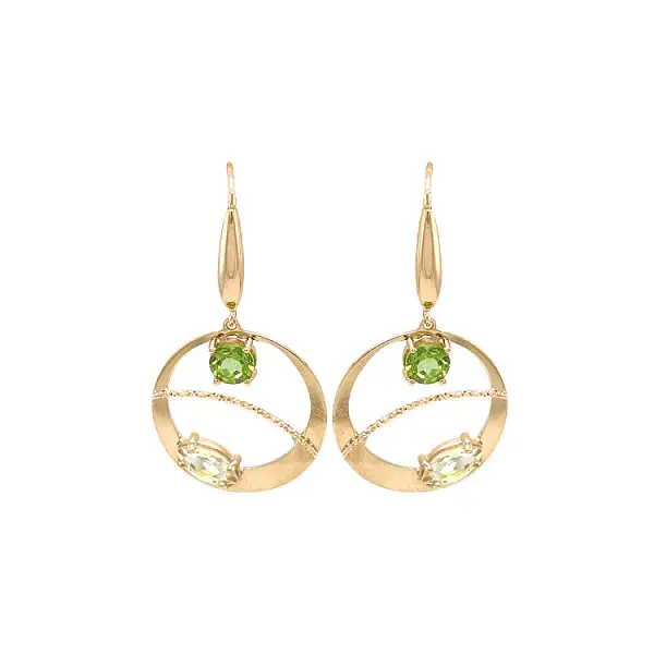 Gold dangle earrings